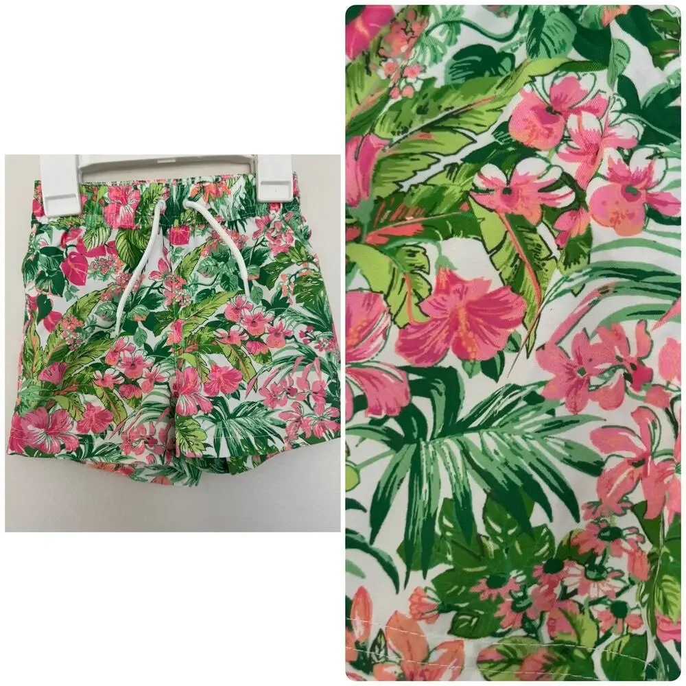 Janie and Jack Recycled Tropical Floral Swim Trunk